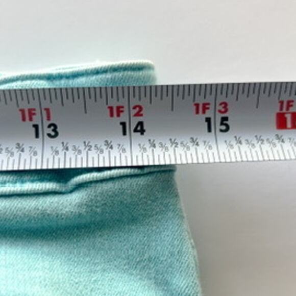LRL Lauren Jeans Co Turquoise Straight Leg Leather Patch Y2K Women's 6 - Picture 12 of 12